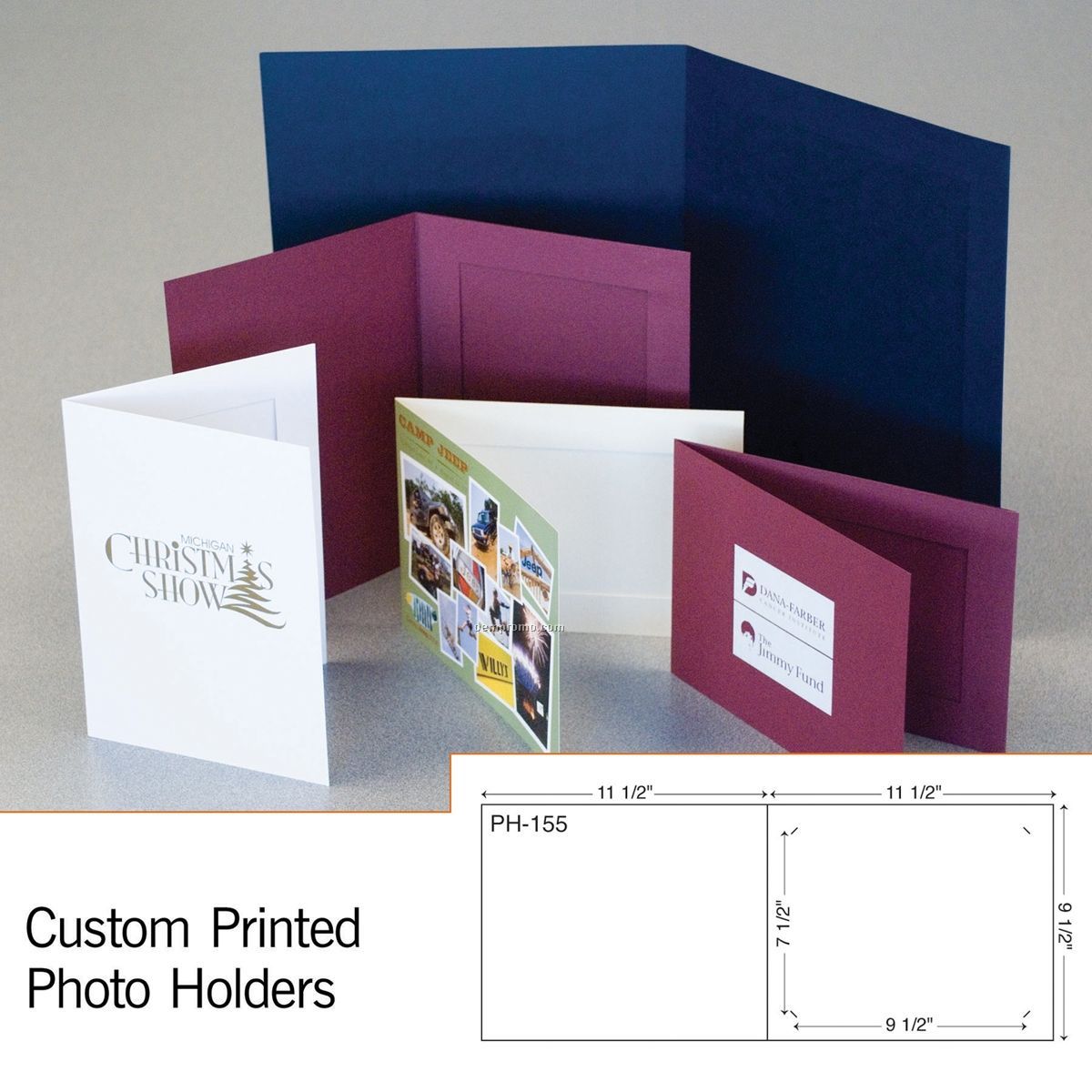 Paperboard 8"X10" Photo Holder W/ Die Cut Slits (1 Color)
