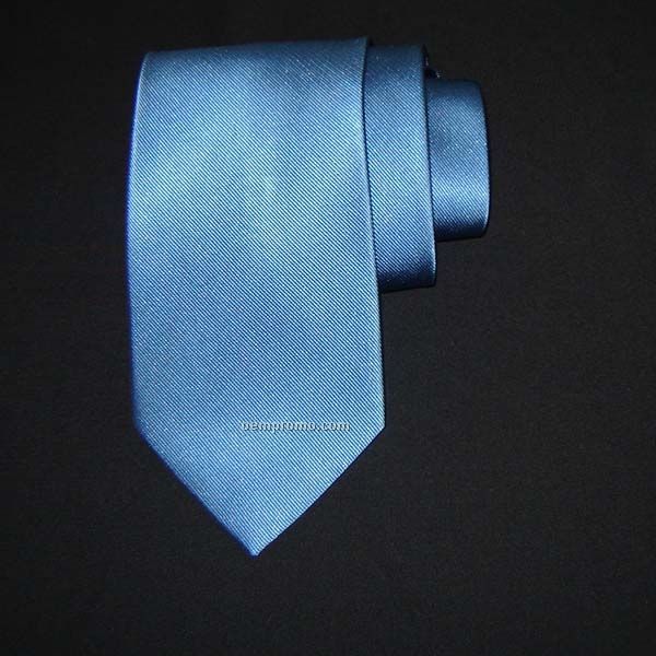 Solid Silk Necktie (French Blue)