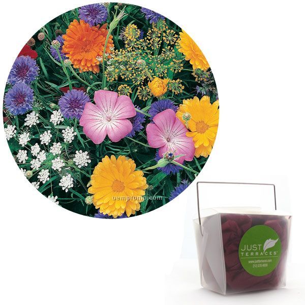 Butterfly Seed Mix In Take Out Box With Custom 4-color Label