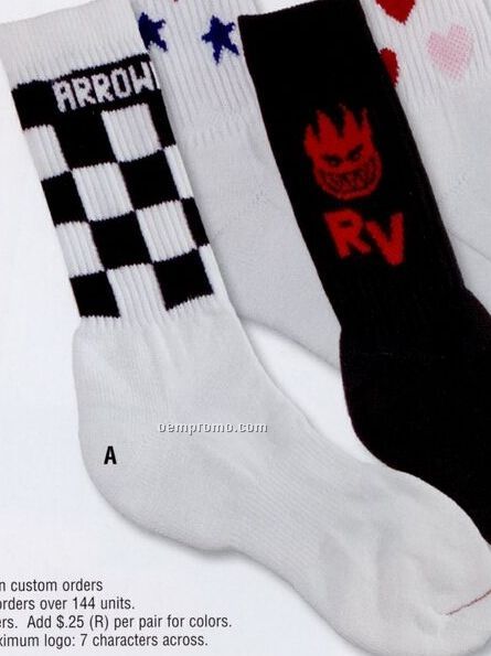 Custom Woven Crew Socks