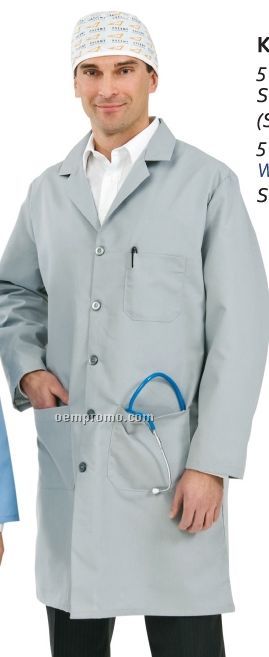 Men's White Nightingale Lab Coat W/ 5 Buttons