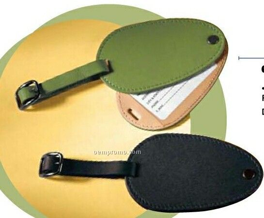 Oval Privacy Swivel Luggage Tag