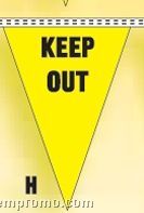 Stock Safety Slogan Pennants - Keep Out (12"X18")