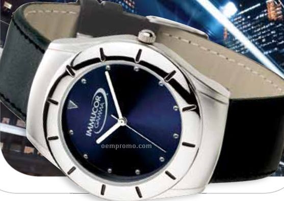 Watch Creations Ladies' Blue Sunray Dial Watch W/ Raised Markings