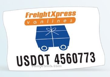 Wavy Rectangle Truck Sign & Equipment Decal (8 1/4" X 12 1/2")