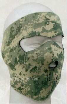 Army Digital Camouflage/ Black Reversible Neoprene Face Mask