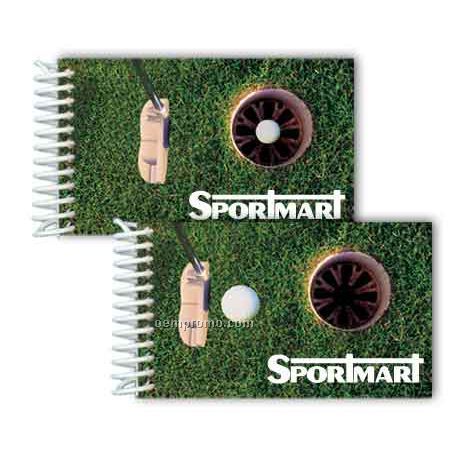 Golf Putt Stock 3d Lenticular Mini Notebook (Imprinted)