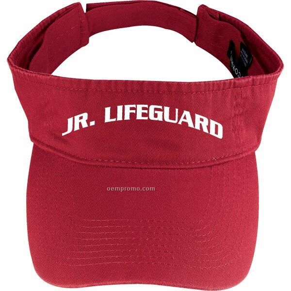 Red Jr. Lifeguard Cotton Visor