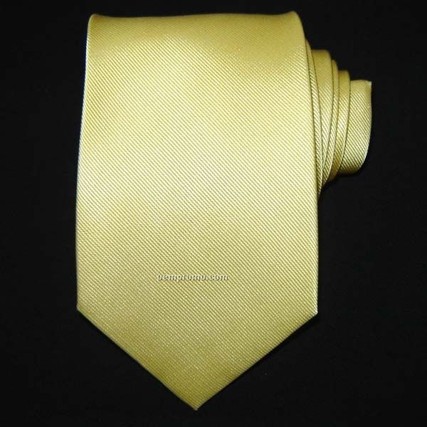 Solid Silk Necktie (Yellow)