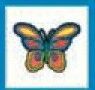 Stock Temporary Tattoo - Groovy Butterfly (1.5"X1.5")