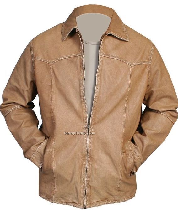 Men's Washed Lamb Leather Jacket (S-2xl)