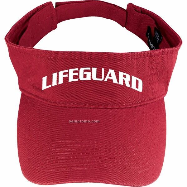 Red Lifeguard Cotton Visor