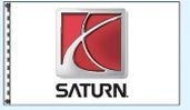 Stock Cluster 3 Flag Set W/ Staff & Hardware (Saturn)