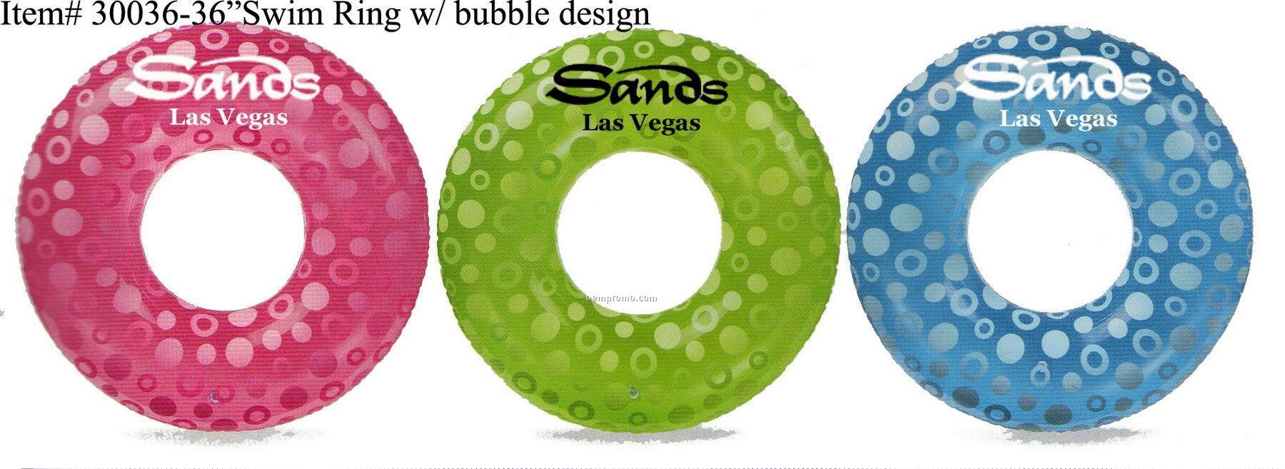 36" Swim Rings W/ Bubble Design