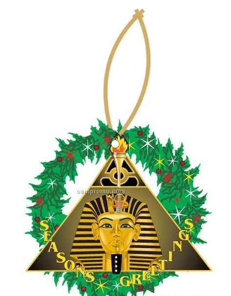 Alpha Phi Alpha Fraternity Pyramid Wreath Ornament/ Mirror Back(10 Sq. In.)
