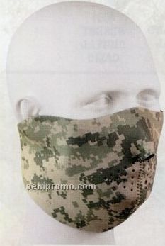 Army Digital Camouflage/ Black Reversible Neoprene Half Face Mask