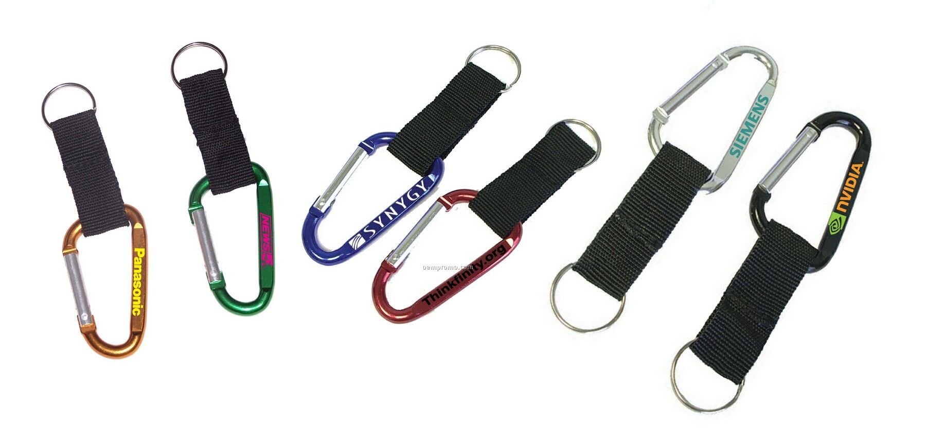 Carabiner With Strap And Split Key Ring
