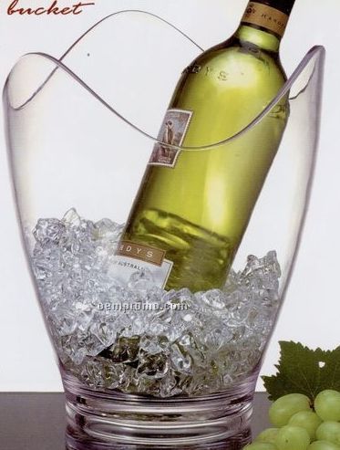Clear "Salsa" Acrylic Wine Bucket