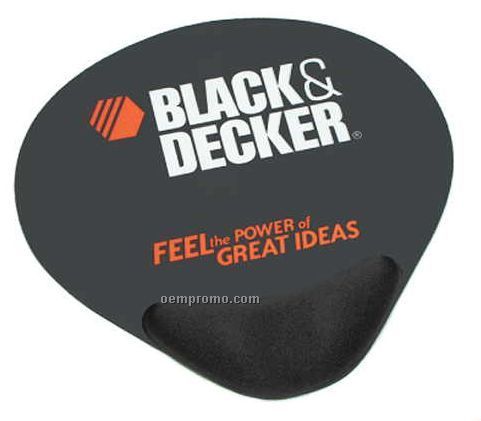 Gel Combo Mouse Pad W/ Wrist Pillow - Screen Printed