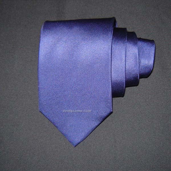 Solid Silk Necktie (Navy Blue)