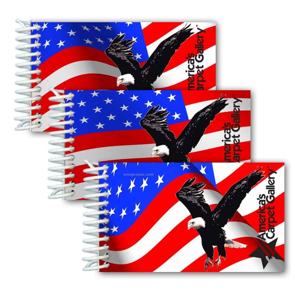 Stock 3d Lenticular Mini Notebook/ Animated U.s. Flag (Custom)
