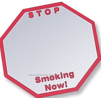 Stop Shaped Acrylic Mirror Button/ Magnet