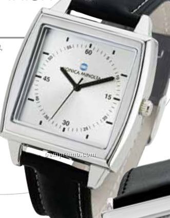 Watch Creations Unisex Brushed & Polished Finished Watch W/ Square Dial