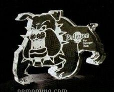 Acrylic Paperweight Up To 20 Square Inches / Bulldog 1