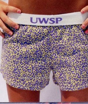 Adult No Fly Kashmere Pink Black Cheetah Print Boxer Shorts (S-xl)