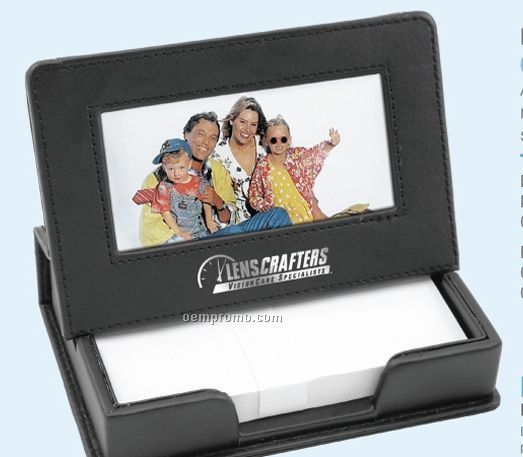Cortina Leather Memo Box With Photo Easel