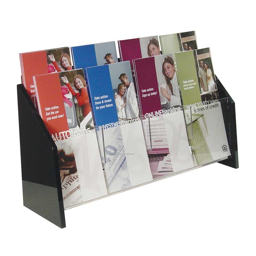 Deluxe 8-pocket Acrylic Brochure Holder - Wall