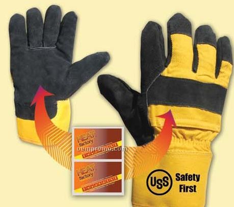 Heated Utility/ Work Glove With 2 Warmers (10 Hour)