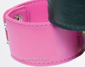 Medium Leather Bracelet / Pink