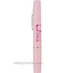 Pink Barrel Pen Light W/ White LED