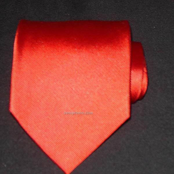Solid Silk Necktie (Red)
