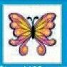 Stock Temporary Tattoo - Curly Tail Butterfly (1.5"X1.5")