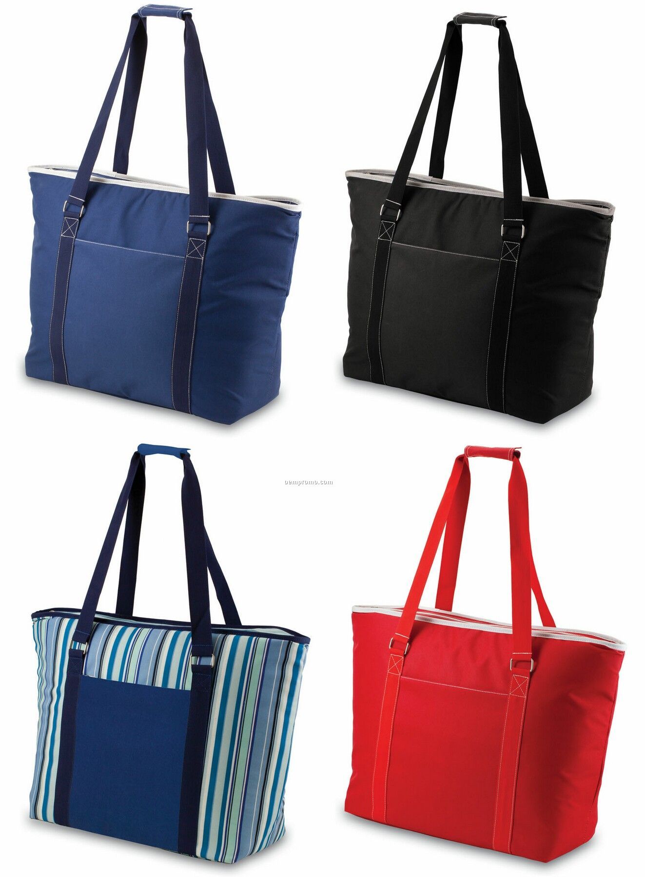 Tahoe Canvas Cooler Tote Bag W/ Pocket - Solids (48 Can Capacity)