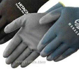 Ultra Thin Gray Polyurethane Palm Coated Gray Knit Gloves
