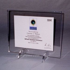 2 Part Wall Plaque For 8-1/2"X11" Certificate (9-1/2"X12"X5/8")