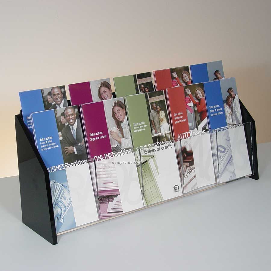 Deluxe 10-pocket Acrylic Brochure Holder - Countertop