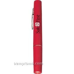 Red Barrel Pen Light W/ White LED