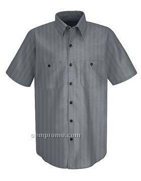 Red Kap Short Sleeve Industrial Stripe Work Shirt (S-3xl)