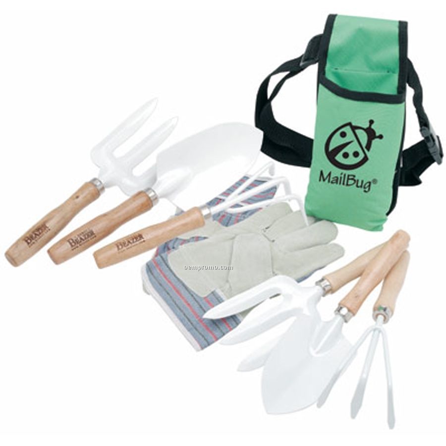 Ruff Ready Garden Tool Set With Apron - Imprinted