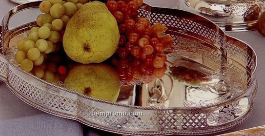 Silverplated Melon-shaped Gallery Tray