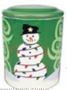 Snowman Swirls Regular Ceramic Cookie Keeper Jar (Custom Lid)