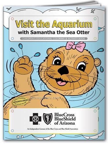 Action Pack Color Book W/Crayons & Sleeve- Visit The Aquarium With Samantha