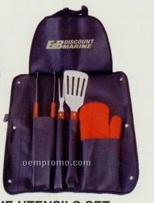 Heavy Duty Apron Barbeque Utensils Set, Master Chef