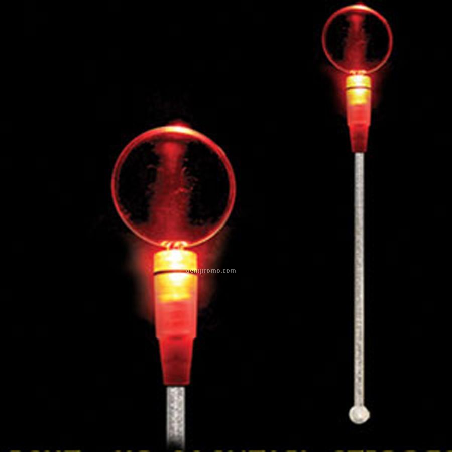 Light Up Stir Stick W/ Red Round Handle