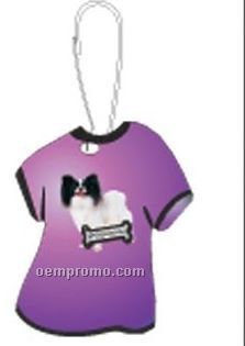 Papillon Dog T-shirt Zipper Pull
