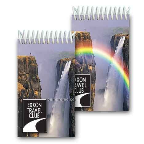 3d Lenticular Mini Notebook Stock/Waterfall (Imprinted)